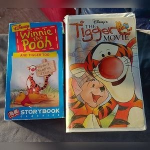 Disney Winnie The Pooh & Tigger Too, The Tigger Movie VHS Movies
